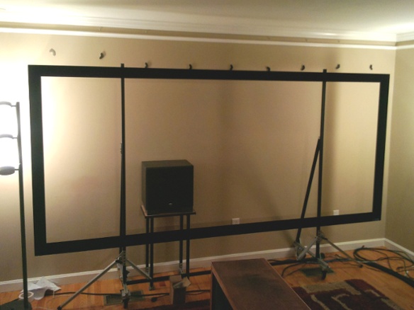 screen stand with frame