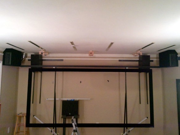 ceiling panel rails mounted front