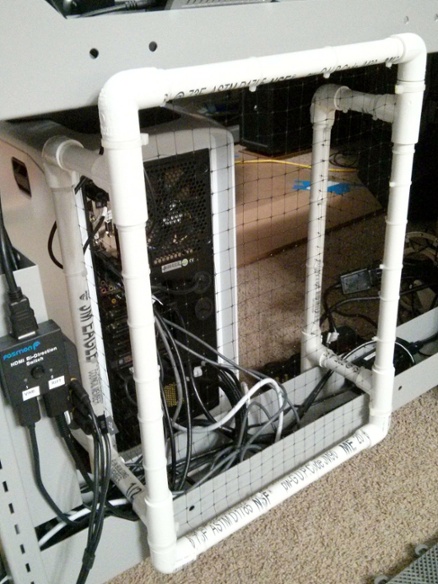 computer cage installed rear