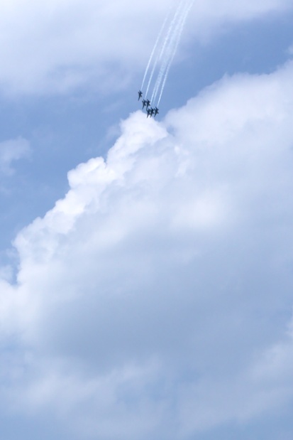 blue angels delta smoke sky