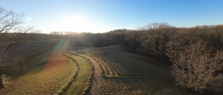 labyrinth approach sun glare